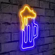 Koristeellinen Muovinen LED-valaistus, Joustavat Neon-nauhat, Sininen/Keltainen, IP67, 26x35x2 cm, Sisäänrakennettu Ripustusjärjestelmä - Valokoristeet ja valohahmot - 8683342475792 - 2