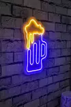 Koristeellinen Muovinen LED-valaistus, Joustavat Neon-nauhat, Sininen/Keltainen, IP67, 26x35x2 cm, Sisäänrakennettu Ripustusjärjestelmä - Valokoristeet ja valohahmot - 8683342475792 - 3