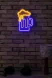 Koristeellinen Muovinen LED-valaistus, Joustavat Neon-nauhat, Sininen/Keltainen, IP67, 26x35x2 cm, Sisäänrakennettu Ripustusjärjestelmä - Valokoristeet ja valohahmot - 8683342475792 - 4
