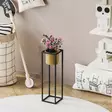 Koristeellinen Musta Kulta Metalli Ruukku - 15x50 cm - Tyylikäs Sisustuselementti - Ei Asennusta Tarvitaan - Kukka-amppelit ja maljakot - 8684282462422 - 4