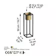 Koristeellinen Musta Kulta Metalli Ruukku - 15x50 cm - Tyylikäs Sisustuselementti - Ei Asennusta Tarvitaan - Kukka-amppelit ja maljakot - 8684282462422 - 6