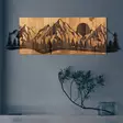 Koristeellinen puinen seinäkoriste, musta saksanpähkinä, 75,5 x 24,5 cm, kestävä, ajaton, tyylikäs - Koristeet, koriste-esineet - 8683743680412 - 2