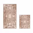 Kylpyhuonematto Setti 2 kpl - 100% Polyesteri, 850 gr/m², Liukumaton, Antibakteerinen, Konepestävä, Koko 50x60 & 60x100 cm - Kylpyhuonematot ja kosteantilan matot - 8683342421362 - 1