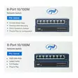 Kytkin PNI SW08 8 portilla 10/100Mbps metallikotelo - PNI tuotteet - 5949066535222 - 8