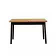 Laajennettava Ruokapöytä, Musta, 100% Melamiinipinnoitettu Lastulevy, 120-153x75x77 cm, Pyökkijalat, 40 kg Kantavuus - Ruokapöydät - 8683743538362 - 2