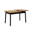 Laajennettava Ruokapöytä, Musta, 100% Melamiinipinnoitettu Lastulevy, 120-153x75x77 cm, Pyökkijalat, 40 kg Kantavuus - Ruokapöydät - 8683743538362 - 5