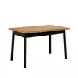 Laajennettava Ruokapöytä, Musta, 100% Melamiinipinnoitettu Lastulevy, 120-153x75x77 cm, Pyökkijalat, 40 kg Kantavuus - Ruokapöydät - 8683743538362 - 3
