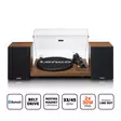 Levysoitin, jossa on sisäänrakennettu vahvistin ja Bluetooth® sekä 2 ulkoista kaiutinta Wood - Levysoittimet ja neulat - 8711902073222 - 1
