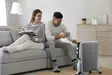 Liikuteltava mikrosähkölämmitin pyörillä 2000W Valkoinen - Lämmitys - 8711902078692 - 54