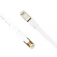 Litteä verkkokaapeli S/STP CAT8 PNI U8100W, 2 x RJ45, 4 paria johtoja, 28AWG, kupari, 40 Gbps, 2000 MHz, 10m, valkoinen - PNI tuotteet - 5949066538582 - 3