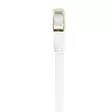 Litteä verkkokaapeli S/STP CAT8 PNI U8100W, 2 x RJ45, 4 paria johtoja, 28AWG, kupari, 40 Gbps, 2000 MHz, 10m, valkoinen - PNI tuotteet - 5949066538582 - 7