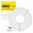 Litteä verkkokaapeli S/STP CAT8 PNI U8100W, 2 x RJ45, 4 paria johtoja, 28AWG, kupari, 40 Gbps, 2000 MHz, 10m, valkoinen - PNI tuotteet - 5949066538582 - 1