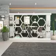 Moderni ja Tyylikäs Valkoinen Kirjahylly - 100% Melamiinipinnoitettu Lastulevy, 140x29,6x177,4 cm, Kestävä ja Tilava - Kirjahyllyt - 8683743117192 - 4