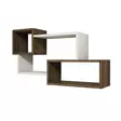Moderni ja Tyylikäs Valkoinen Pähkinäseinähylly - 100% Melamiinipinnoitettu Lastulevy, 18mm, 90,6x51x20cm, Helppo Asennus - Huonekalut - 8681875147032 - 1