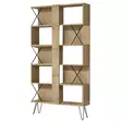 Moderni ja Uudenaikainen Kirjahylly - Tammi - 100% Melamiinipinnoitettu Lastulevy - 90x167,3x22 cm - Useita Hyllyjä - Kirjahyllyt - 8681875412932 - 5