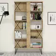 Moderni ja Uudenaikainen Kirjahylly - Tammi - 100% Melamiinipinnoitettu Lastulevy - 90x167,3x22 cm - Useita Hyllyjä - Kirjahyllyt - 8681875412932 - 2