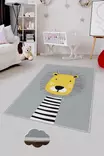 Monivärinen 60x100 cm Antibakteerinen Polyesterimatto - 3D Digipainatus, Konepestävä, Liukumaton PVC-pohja - Pienet matot ja käytävämatot - 8682870641792 - 2