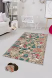 Monivärinen eteisen matto käytävämatto 80x200 cm - 100% Polyesteri, Antibakteerinen, Konepestävä, Liukumaton PVC-pohja, 3D-tulostus - Pienet matot ja käytävämatot - 8681875855562 - 2