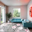 Monivärinen eteisen matto käytävämatto 80x200 cm - Antibakteerinen, Konepestävä, Liukumaton, 3D Digitaalinen Painatus, 100% Polyesteri - Pienet matot ja käytävämatot - 8681875856682 - 2
