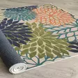 Monivärinen Konepestävä Antibakteerinen Matto 100x150 cm - Puuvilla/Polyesteri, Liukumaton, Konekudottu, 6 mm Paksuus - Suuret ja keskikokoiset matot - 8683743513802 - 4