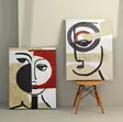 Monivärinen Koristeellinen Canvas-taulu 2 kpl - 100% Puukehys, 50x70 cm, Seinäsisustus, Taide, Moderni, Abstrakti - Taulut ja kehykset - 8684282409182 - 2