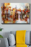 Monivärinen Koristeellinen Canvas-taulu 70x100 cm - Anonyymin Taiteilijan Elegantti Sisustustaulu - Taulut ja kehykset - 8681875612592 - 2