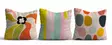 Monivärinen Tyynynpäällinen 3 kpl - 43x43 cm - 50% Puuvilla, 50% Polyesteri - Konepestävä ja Silityskelpoinen - Koristetyynyt - 8684283661152 - 1
