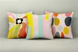 Monivärinen Tyynynpäällinen 3 kpl - 43x43 cm - 50% Puuvilla, 50% Polyesteri - Konepestävä ja Silityskelpoinen - Koristetyynyt - 8684283661152 - 2
