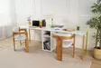 Opiskelupöytä, valkokulta, 240 cm leveä, tilava, kestävä - Työpöydät - 8684282978572 - 3