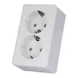 Pistorasia NORDIC 2-os pinta maadoitettu JL - Harju, 2-osainen, maadoitettu, jousiliittimet, IP21 - Pistorasiat ja kytkimet - 6438140973122 - 1