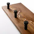 Puinen Seinäkoukku, Pähkinä/Natural, 60x14x5 cm, 50% Puu/50% Metalli, Tyylikäs ja Kestävä Säilytysratkaisu - Naulakot - 8684282463382 - 6