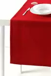 Punainen Pöytäliina 50x170 cm - 65% Puuvillaa, 35% Polyesteriä, Ei Silitystä, Konepestävä 30-40 °C, Tyylikäs ja Mukava - Pöytäliinat ja tabletit - 8683342773232 - 3