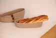 Puuvillainen leipäkorisetti (3 osaa), beige, 12 x 22 x 5 cm, kestävä, käsintehty, monikäyttöinen - Tarjoiluastiat - 8683742916352 - 2