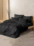 Ranforce parivuoteen pussilakanasetti, musta, 200 x 220 cm, pehmeä, kestävä - Lakanat ja tyynyliinat - 8684282475682 - 1