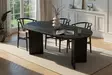 Ruokapöytä - Tyylikäs ja Kestävä 100% Melamiinipinnoitettu Lastulevy, 180x75x89,5 cm, Väri: Puu Musta - Ruokapöydät - 8684283850082 - 2