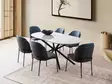 Ruokapöytä 180x90x79 cm, Vaaleanharmaa, MDF ja Rautajalat, Kestävä 100 kg, Moderni Muotoilu, 2 Pakettia - Ruokapöydät - 8684283011582 - 4