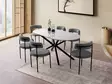Ruokapöytä 180x90x79 cm, Vaaleanharmaa, MDF ja Rautajalat, Kestävä 100 kg, Moderni Muotoilu, 2 Pakettia - Ruokapöydät - 8684283011582 - 3