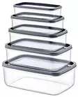 Säilytyslaatikko-setti (10 kappaletta), läpinäkyvä, 22,5 x 15 x 8 cm, BPA-vapaa, kestävä - Muovilaatikot ja säilytyslaatikot - 8683742960652 - 3