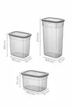 Säilytyslaatikko-setti (18 osaa), antrasiitti, 12 x 16,5 x 11,2 cm, kestävä, BPA-vapaa - Muovilaatikot ja säilytyslaatikot - 8683342850902 - 3