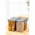 Säilytyslaatikko-setti (6 osaa), antrasiitti, 10,5 x 10,5 x 9 cm, kestävä, BPA-vapaa - Muovilaatikot ja säilytyslaatikot - 8683742868712 - 2