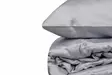Satiini kaksinkertainen pussilakanasetti, harmaa, 200 x 220 cm, pehmeä, kestävä, elegantti - Lakanat ja tyynyliinat - 8681875206142 - 4