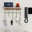 Seinähylly 100% Massiivipuuta, Kulta Ruskea, 20x10x27 cm, Metallikiinnikkeet, Kestävyys 2 kg, Yksilöllinen Puunsävy - Seinähyllyt - 8682870729582 - 9