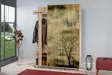 Sonoma Oak Hall Stand - 100% Melamiini, 18mm, Muovijalat, Puukahvat, UV-pinnoite, 135x194x36 cm, Monikäyttöinen - Eteiskaapit - 8681875381702 - 2