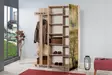 Sonoma Oak Hall Stand - 100% Melamiini, 18mm, Muovijalat, Puukahvat, UV-pinnoite, 135x194x36 cm, Monikäyttöinen - Eteiskaapit - 8681875381702 - 4