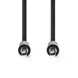 Stereoäänikaapeli | 3.5 mm uros | 3.5 mm uros | Niklattu | 1.00 m | Pyöreä | Musta | Label - Audiokaapelit - 5412810419982 - 10