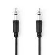 Stereoäänikaapeli | 3.5 mm uros | 3.5 mm uros | Niklattu | 1.00 m | Pyöreä | Musta | Label - Audiokaapelit - 5412810419982 - 1