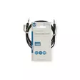 Stereoäänikaapeli | 3.5 mm uros | 3.5 mm uros | Niklattu | 1.00 m | Pyöreä | Musta | Label - Audiokaapelit - 5412810419982 - 66