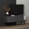 TV-taso Anthracite 120x30x50 cm - 100% Melamiinipinnoitettu Lastulevy, PVC-jalat 15 cm, Tyylikäs ja Kestävä - TV-tasot - 8683742102212 - 3