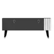 TV-taso Anthracite 120x30x50 cm - 100% Melamiinipinnoitettu Lastulevy, PVC-jalat 15 cm, Tyylikäs ja Kestävä - TV-tasot - 8683742102212 - 6