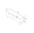 TV-taso Anthracite 120x30x50 cm - 100% Melamiinipinnoitettu Lastulevy, PVC-jalat 15 cm, Tyylikäs ja Kestävä - TV-tasot - 8683742102212 - 7